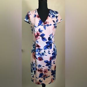 Floral Short Sleeve Long Dress